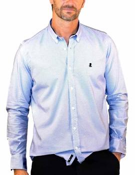 Camisa El Pulpo Pata de Gallo Azul Celeste Hombre