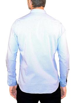 Camisa El Pulpo Pata de Gallo Azul Celeste Hombre
