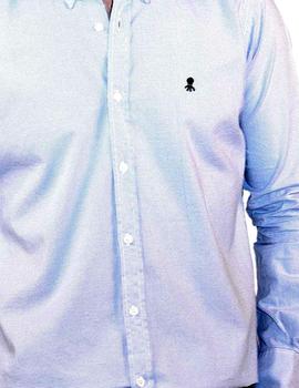 Camisa El Pulpo Pata de Gallo Azul Celeste Hombre