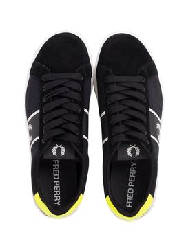 Zapatillas Fred Perry B200 Ripstop Negro Hombre