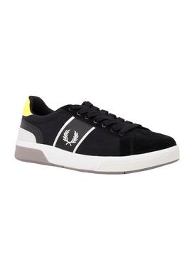 Zapatillas Fred Perry B200 Ripstop Negro Hombre