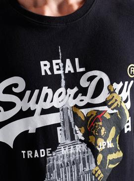Camiseta Superdry Vintage NYC Negro Para Hombre
