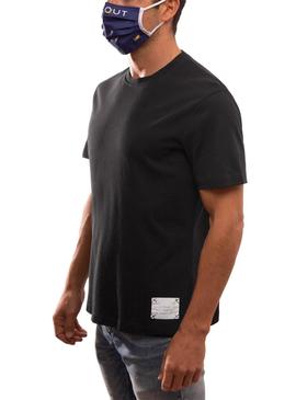 Camiseta Klout Organic Label Negra para Hombre