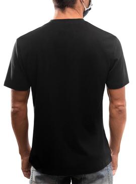 Camiseta Klout Organic Label Negra para Hombre