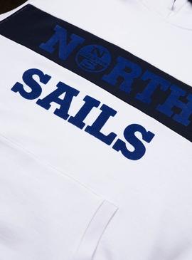 Sudadera North Sails Hooded Blanco para Hombre