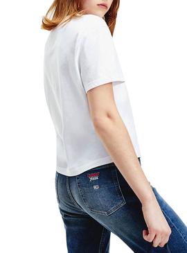 Camiseta Tommy Jeans Star Americana Blanco Mujer