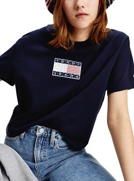 Camiseta Tommy Jeans Star Americana Azul Mujer