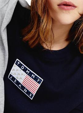 Camiseta Tommy Jeans Star Americana Azul Mujer