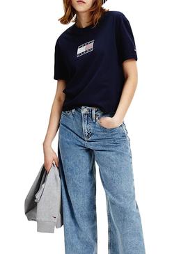 Camiseta Tommy Jeans Star Americana Azul Mujer
