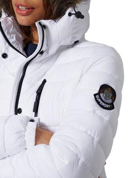 Abrigo Superdry Acolchado Super Fuji Blanco Mujer