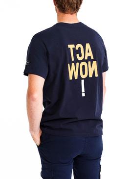 Camiseta Ecoalf Tadeo Marino Para Hombre