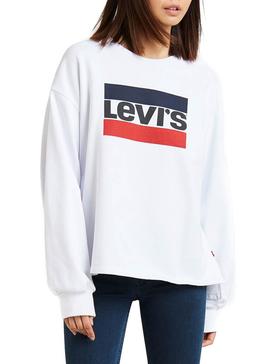 Sudadera Levis Graphic Big Sportswear Blanco