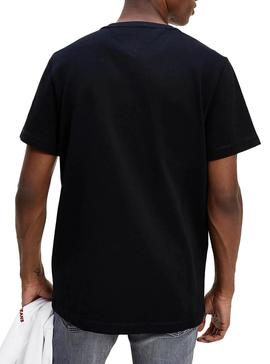 Camiseta Tommy Jeans Big Patch Negro para Hombre