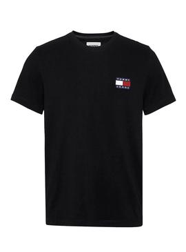 Camiseta Tommy Jeans Big Patch Negro para Hombre