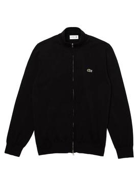 Chaqueta Lacoste Cuello Alto Negro para Hombre