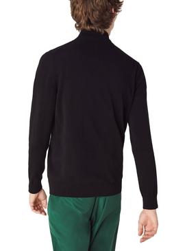 Chaqueta Lacoste Cuello Alto Negro para Hombre