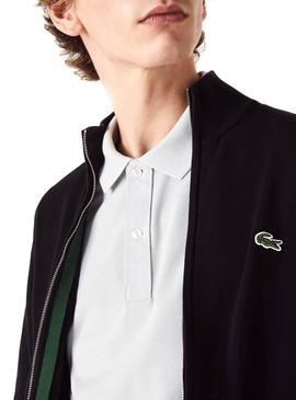 Chaqueta Lacoste Cuello Alto Negro para Hombre