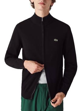 Chaqueta Lacoste Cuello Alto Negro para Hombre