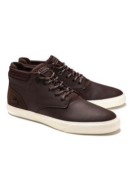 Botines Lacoste Esparre de Piel Marrón para Hombre