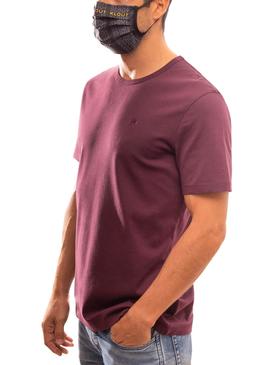 Camiseta Klout Organic Premium Granate para Hombre