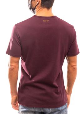 Camiseta Klout Organic Premium Granate para Hombre