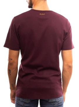 Camiseta Klout Organic Premium Granate para Hombre