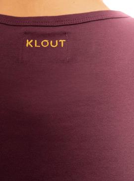 Camiseta Klout Organic Premium Granate para Hombre