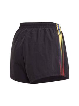 Shorts Adidas Rainbow Negro para Mujer