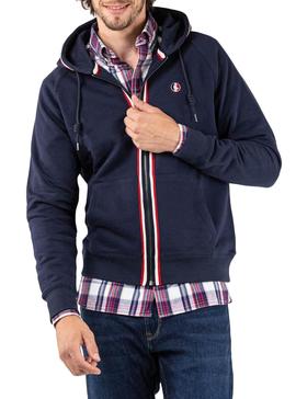 Sudadera El Ganso Zipper Marino para Hombre