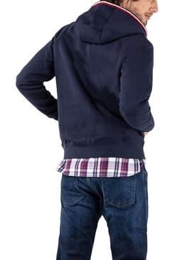 Sudadera El Ganso Zipper Marino para Hombre