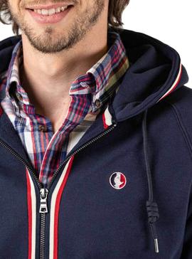 Sudadera El Ganso Zipper Marino para Hombre