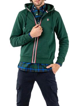 Sudadera El Ganso Zipper Verde para Hombre