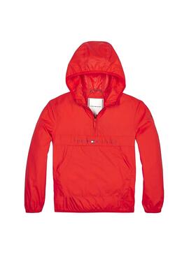 Chaqueta Tommy Hilfiger Unisex Pop Over Rojo 