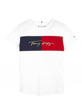 Camiseta Tommy Hilfiger Icon Blanco para Niña