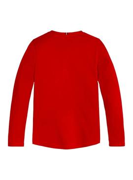 Camiseta Tommy Hilfiger Script Rojo para Niña
