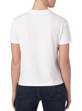 Camiseta Calvin Klein Jeans Circle Blanco Mujer