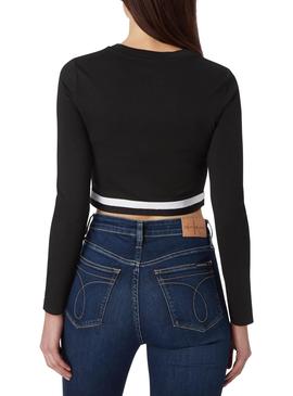 Top Calvin Klein Jeans Monochrome Negro para Mujer