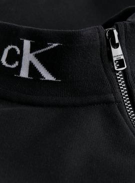 Vestido Calvin Klein Jeans Trim Mock Negro Mujer
