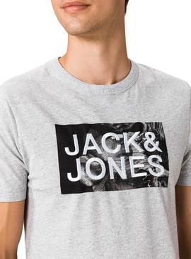 Camiseta Jack and Jones Corinne Gris para Hombre
