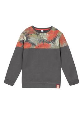 Sudadera 3 Pommes Estampada Gris para Niño