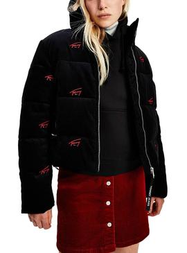 Cazadora Tommy Jeans Critter Cord Negro para Mujer