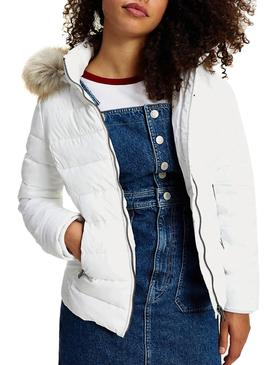 Cazadora Tommy Jeans Plumas Blanco para Mujer