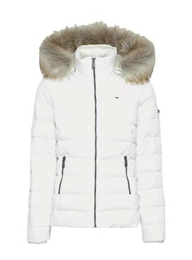 Cazadora Tommy Jeans Plumas Blanco para Mujer