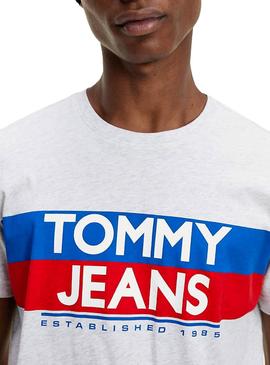 Camiseta Tommy Jeans Contrast Blanco para Hombre