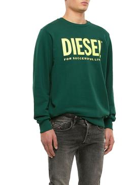 Sudadera Diesel Division Verde para Hombre