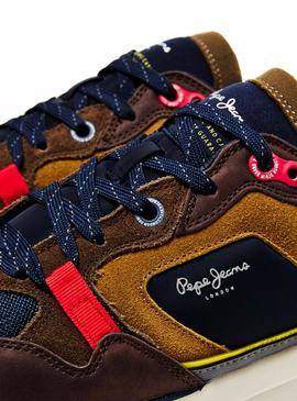 Zapatillas Pepe Jeans X20 Runner Marron para Hombr