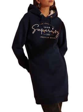 Vestido Superdry Established Azul Marino Mujer