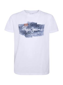 Camiseta Pepe Jeans Albert Blanco para Niño