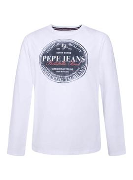 Camiseta Pepe Jeans Jamess Blanco para Niño