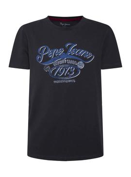 Camiseta Pepe Jeans Oskar Negro para Niño